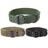 Nylon Anti-Grind Dog Collar – Adjustable Heavy-Duty Leash Collar with ID Patch Panel